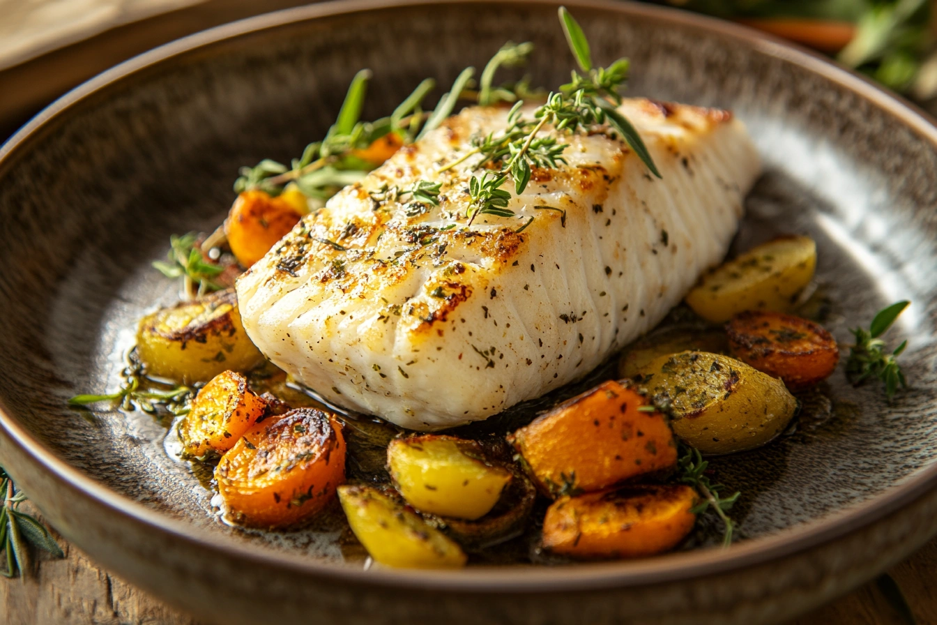 Запечені овочі з рибою