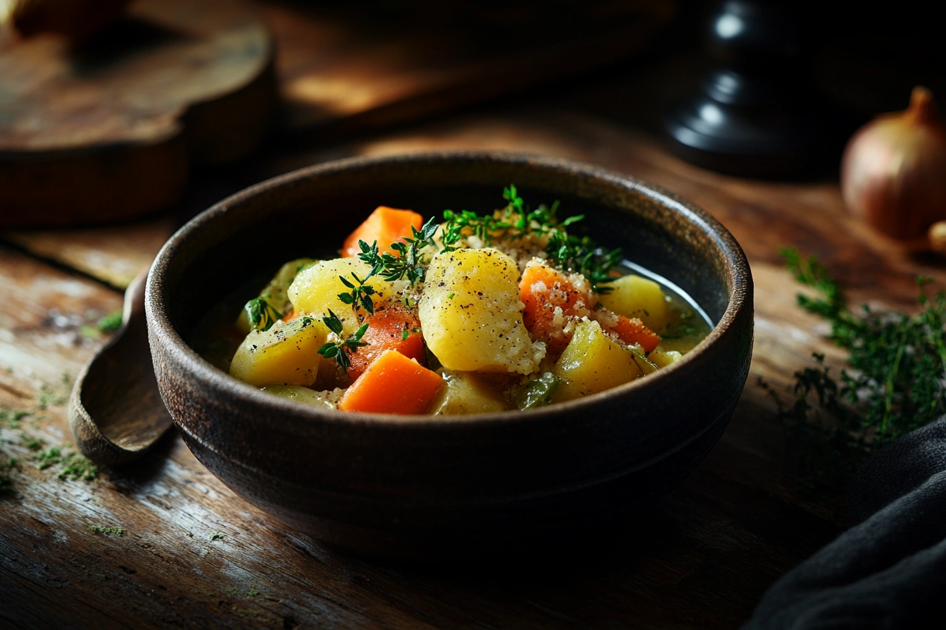 Тушковані овочі з крупою